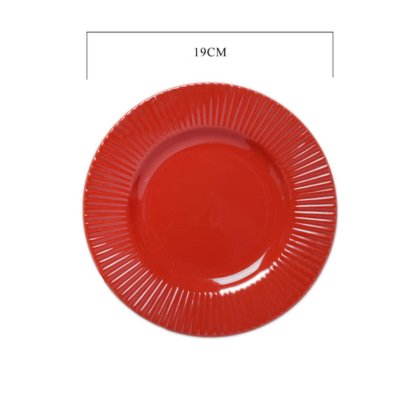 Breakfast Plate Red - Serving plate, snack plate, dessert plate | Plates for dining & home decor
