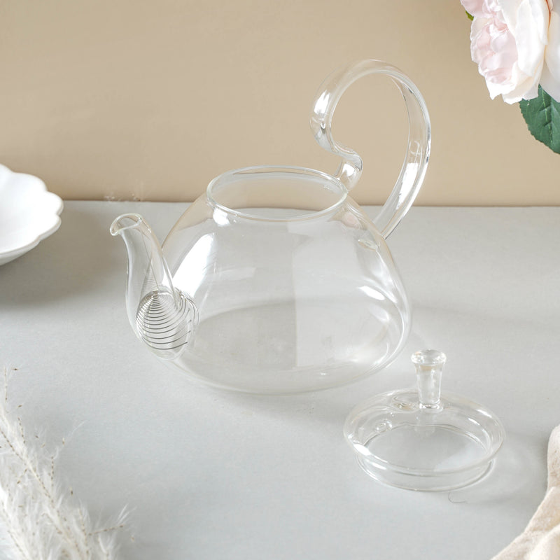 Glass Tea Kettle - Large - Tea kettle, glass jar kettle, glass teapot | Kettle for Dining table & Home decor