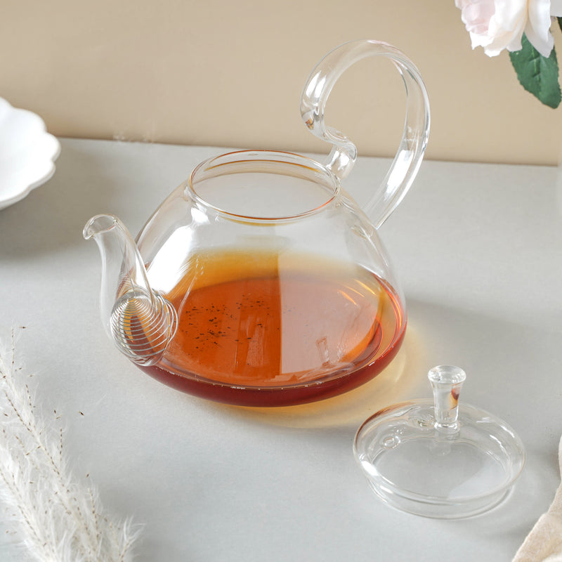 Glass Tea Kettle - Large - Tea kettle, glass jar kettle, glass teapot | Kettle for Dining table & Home decor