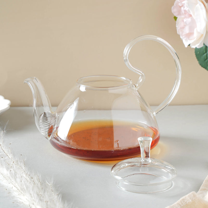 Glass Tea Kettle - Large - Tea kettle, glass jar kettle, glass teapot | Kettle for Dining table & Home decor