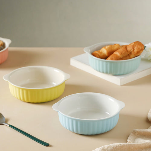 Ceramic Pastel Dish - Bowl, ceramic bowl, serving bowls, noodle bowl, salad bowls, bowl for snacks, large serving bowl, bowl with handle | Bowls for dining table & home decor