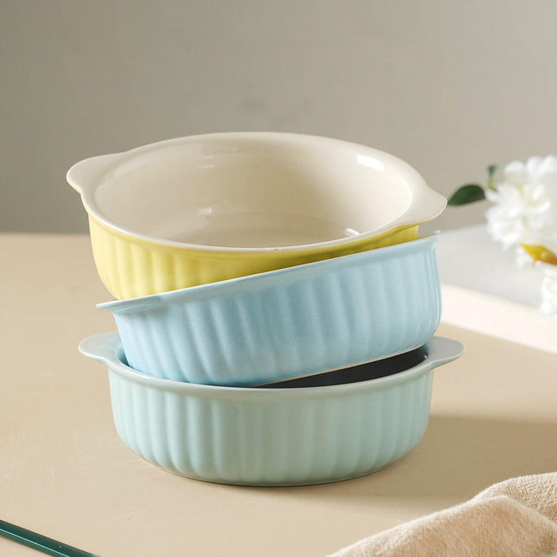 Ceramic Pastel Dish - Bowl, ceramic bowl, serving bowls, noodle bowl, salad bowls, bowl for snacks, large serving bowl, bowl with handle | Bowls for dining table & home decor