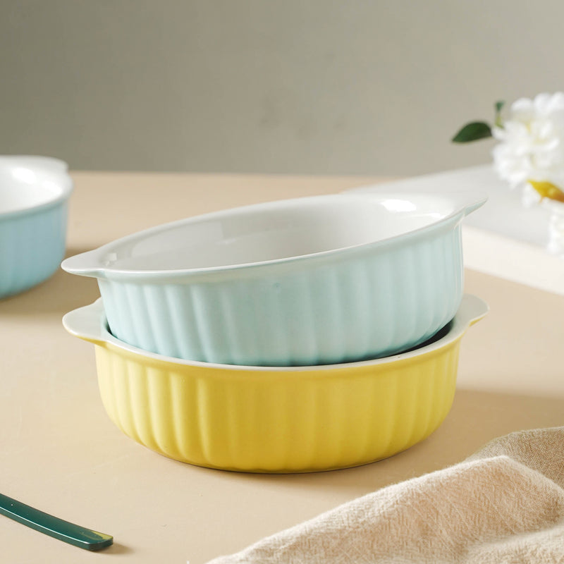 Ceramic Pastel Dish - Bowl, ceramic bowl, serving bowls, noodle bowl, salad bowls, bowl for snacks, large serving bowl, bowl with handle | Bowls for dining table & home decor