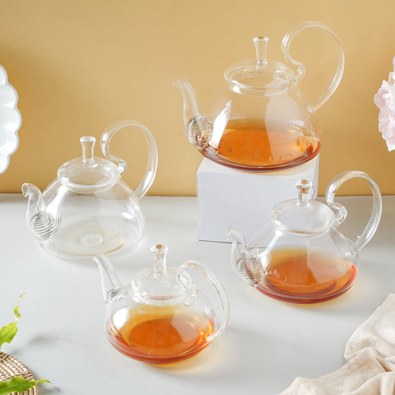 Glass Tea Kettle - Large - Tea kettle, glass jar kettle, glass teapot | Kettle for Dining table & Home decor