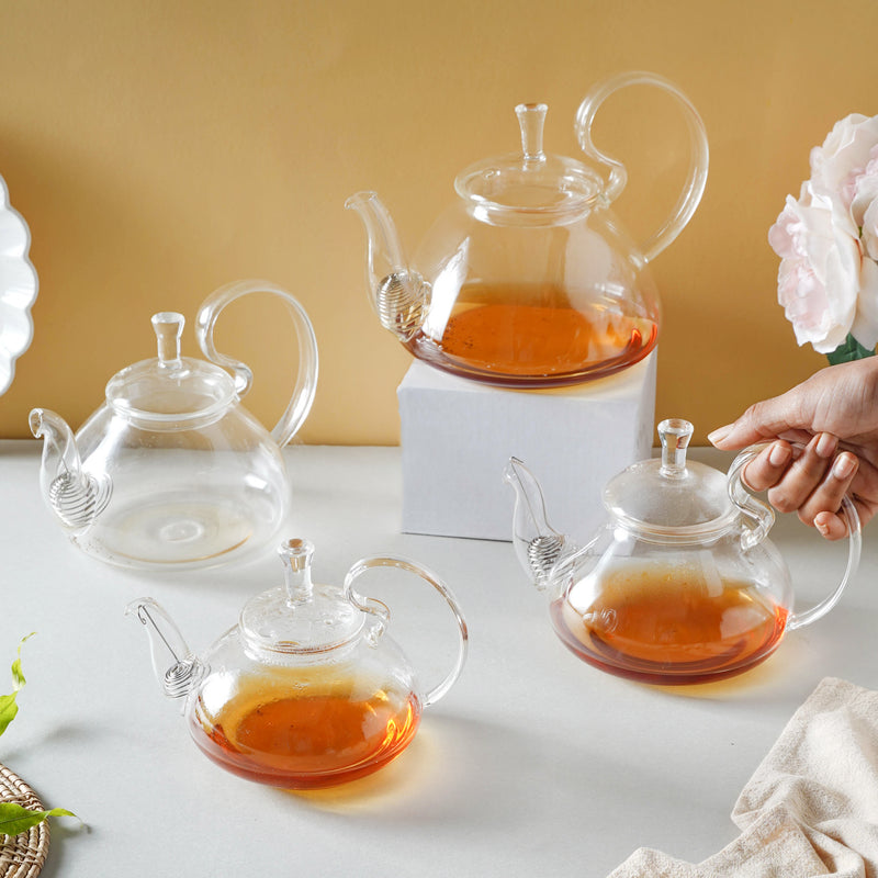 Borosilicate Glass Tea Kettle - Teapot, tea kettle, glass teapot | Kettle for Dining table & Home decor