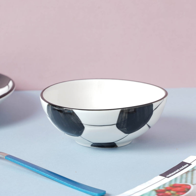 Football Bowl 250 ml - Bowl,ceramic bowl, snack bowls, curry bowl, popcorn bowls | Bowls for dining table & home decor