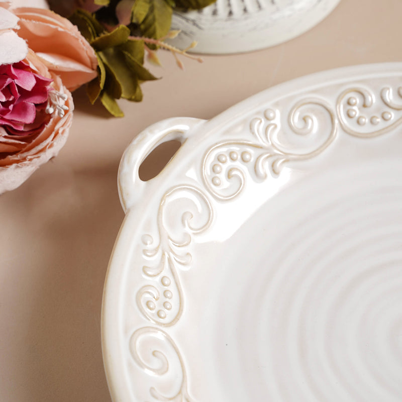 Faye Baking Plate 10 Inch - Ceramic platter, serving platter, fruit platter | Plates for dining table & home decor