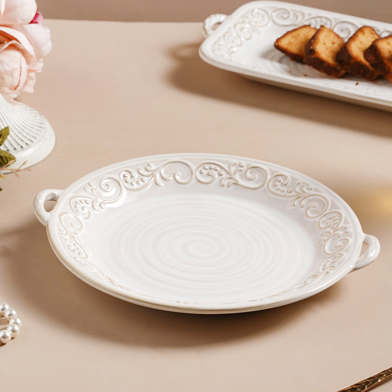 Faye Baking Plate 10 Inch - Ceramic platter, serving platter, fruit platter | Plates for dining table & home decor