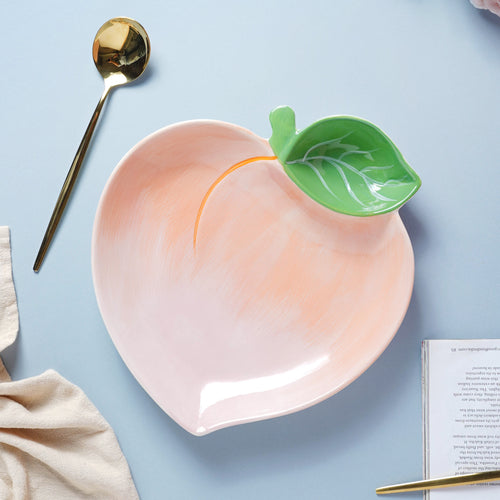 Peach Plate - Serving plate, snack plate, dessert plate | Plates for dining & home decor