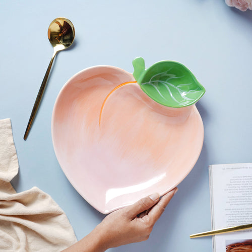Peach Plate - Serving plate, snack plate, dessert plate | Plates for dining & home decor