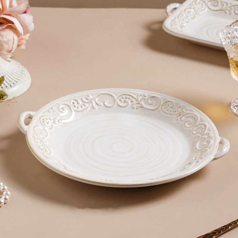 Faye Baking Plate 10 Inch - Ceramic platter, serving platter, fruit platter | Plates for dining table & home decor