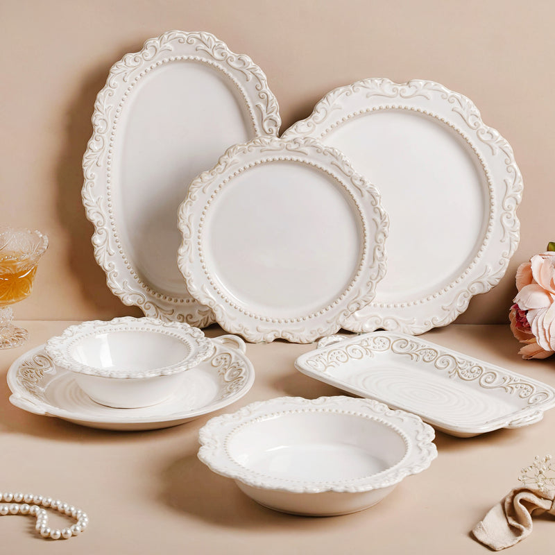 Faye Baking Plate 10 Inch - Ceramic platter, serving platter, fruit platter | Plates for dining table & home decor