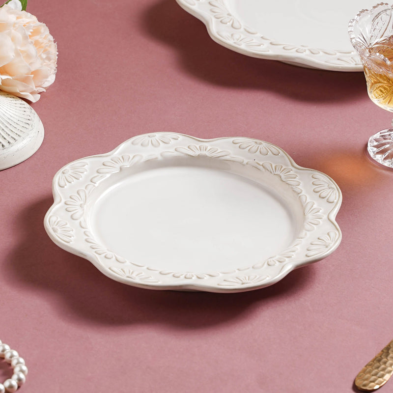 Faye Floral Side Plate 9 Inch - Serving plate, snack plate, dessert plate | Plates for dining & home decor