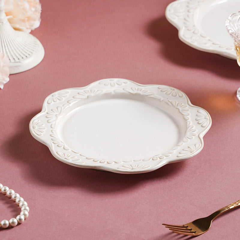 Faye Floral Side Plate 9 Inch - Serving plate, snack plate, dessert plate | Plates for dining & home decor