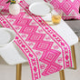 Decorative Cushion Cover And Runner Pink Set Of 3