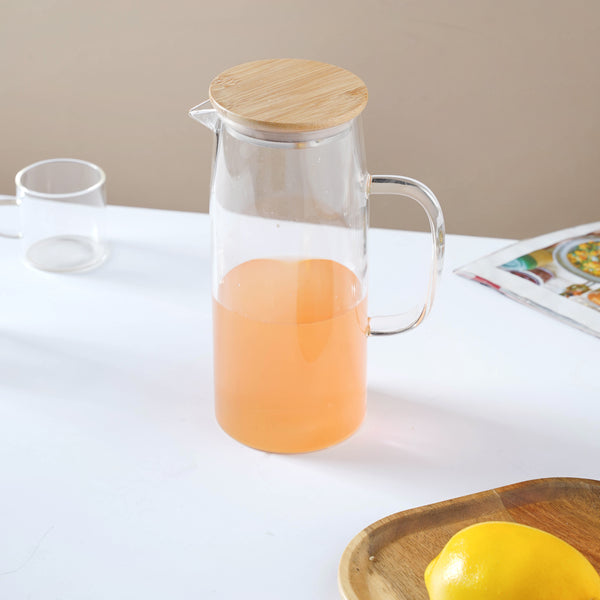 Cylindrical Juice Pot - Water jug, glass jug, juice jug | Jug for Dining table & Home decor
