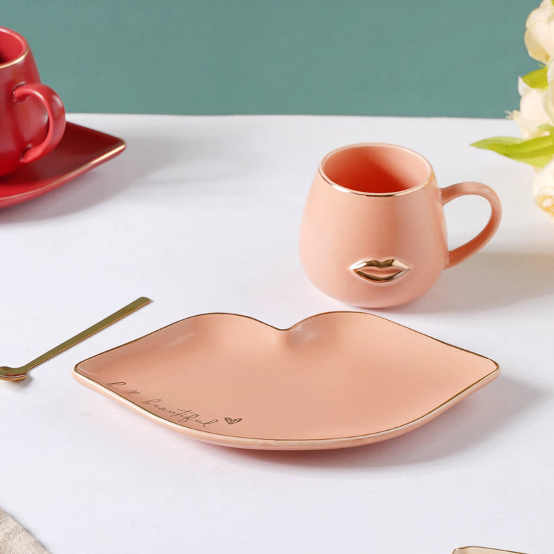 Quirky Cup and Plate Set- Tea cup, coffee cup, cup for tea | Cups and Mugs for Office Table & Home Decoration