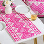 Decorative Cushion Cover And Runner Pink Set Of 3