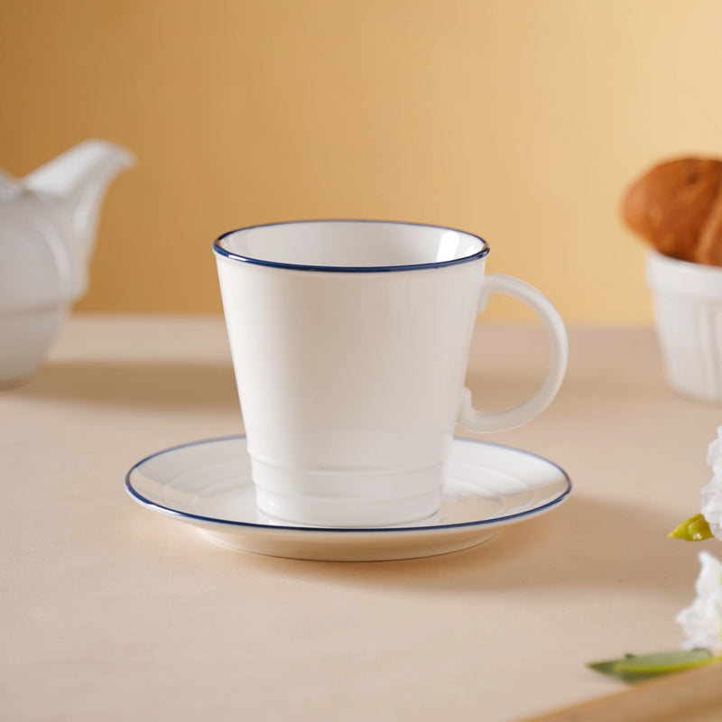 White Mug-Plate Set- Tea cup, coffee cup, cup for tea | Cups and Mugs for Office Table & Home Decoration