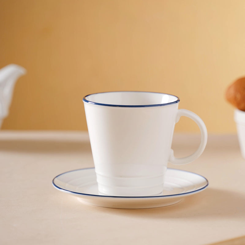 White Mug-Plate Set- Tea cup, coffee cup, cup for tea | Cups and Mugs for Office Table & Home Decoration