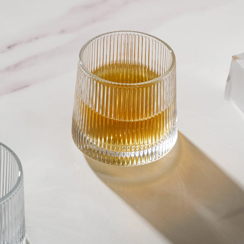 Rotating Fluted Glass Set Of 6 150ml