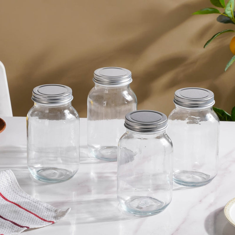 Glass Pickle Jar With Lid Set Of 4 750ml - Jar