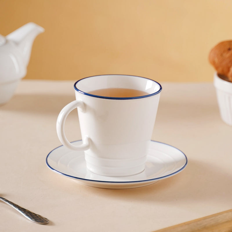 White Mug-Plate Set- Tea cup, coffee cup, cup for tea | Cups and Mugs for Office Table & Home Decoration