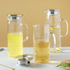 Glass Flask With Metal Lid - Water jug, glass jug, juice jug | Jug for Dining table & Home decor