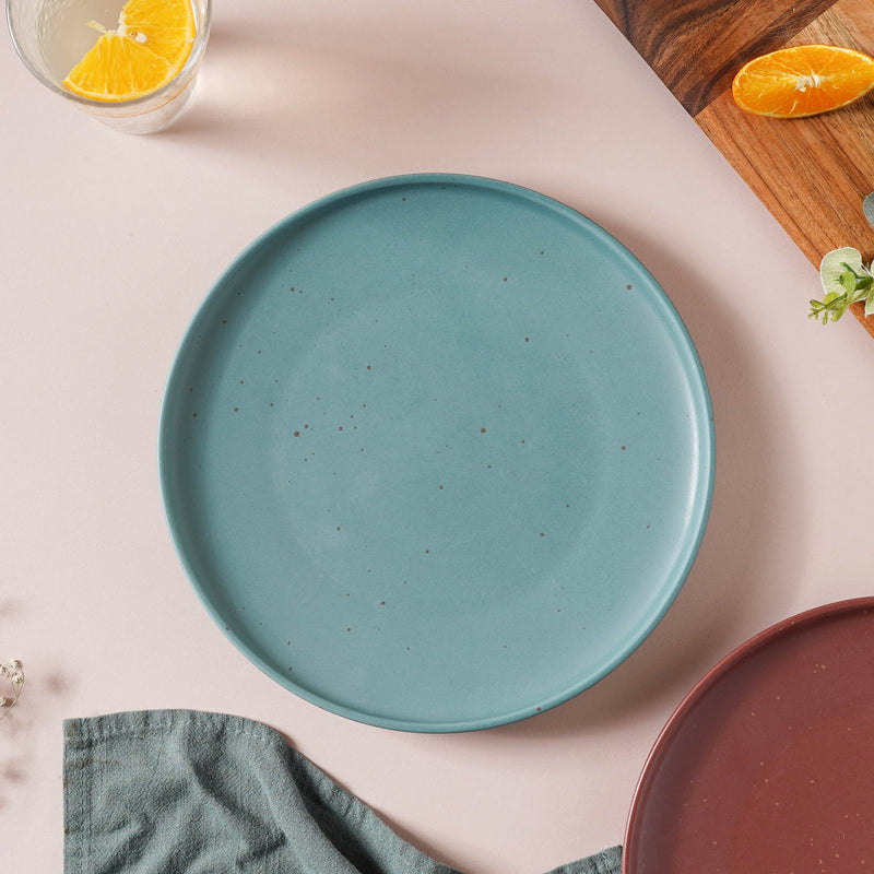 Breathtaking Turquoise Dinner Plate 10 Inch - Serving plate, rice plate, ceramic dinner plates| Plates for dining table & home decor