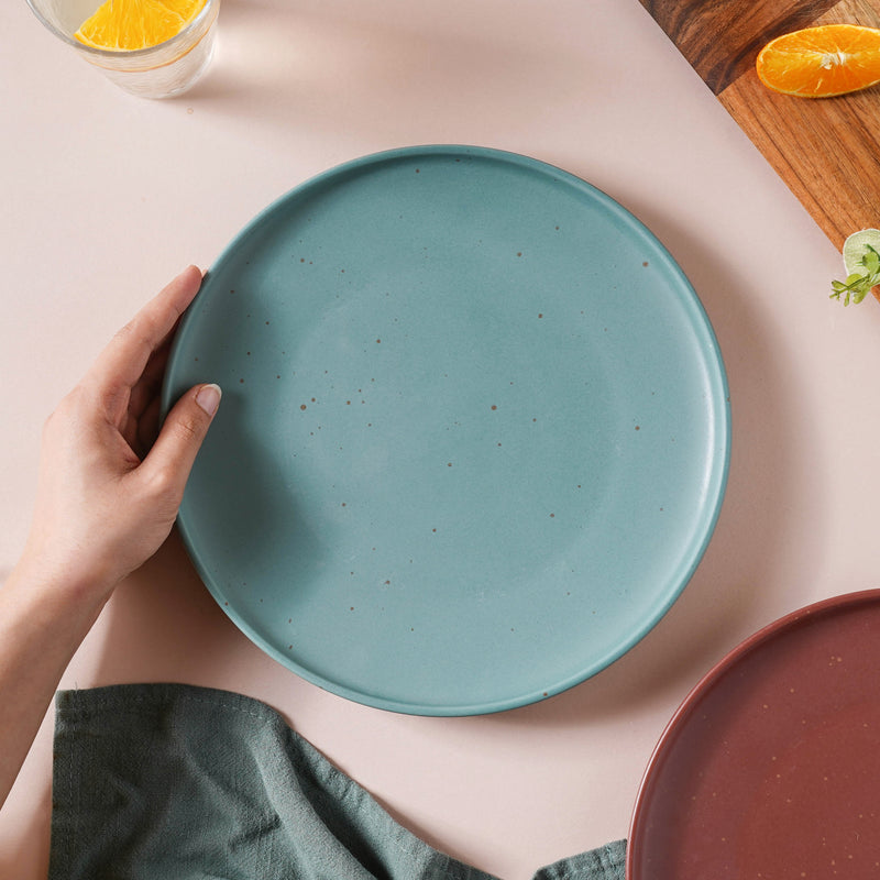 Breathtaking Turquoise Dinner Plate 10 Inch - Serving plate, rice plate, ceramic dinner plates| Plates for dining table & home decor