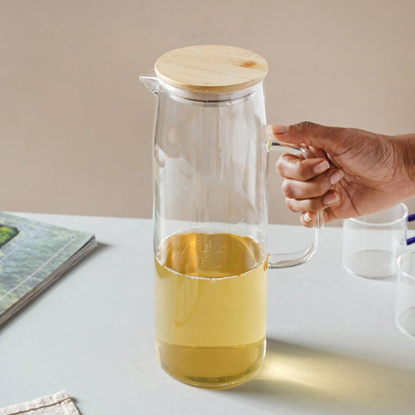 Aesthetic Water Flask - Water jug, glass jug, juice jug | Jug for Dining table & Home decor