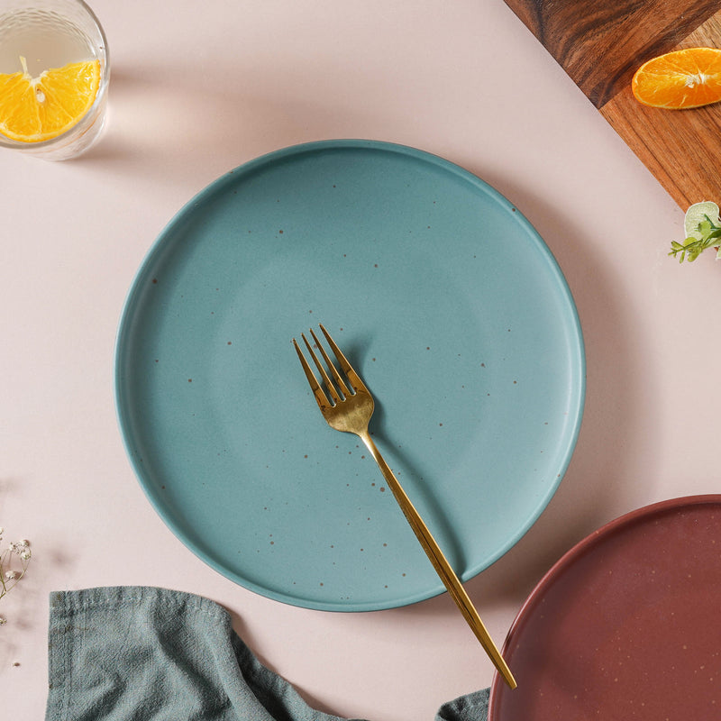 Breathtaking Turquoise Dinner Plate 10 Inch - Serving plate, rice plate, ceramic dinner plates| Plates for dining table & home decor