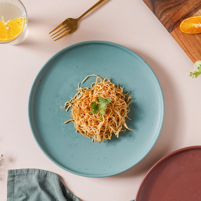 Breathtaking Turquoise Dinner Plate 10 Inch - Serving plate, rice plate, ceramic dinner plates| Plates for dining table & home decor