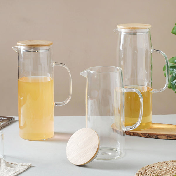 Aesthetic Water Flask - Water jug, glass jug, juice jug | Jug for Dining table & Home decor