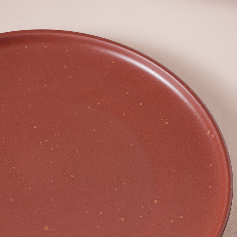 Mystic Maroon Dinner Plate 10 Inch - Serving plate, lunch plate, ceramic dinner plates| Plates for dining table & home decor