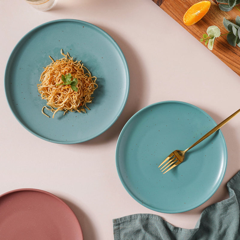 Breathtaking Turquoise Dinner Plate 10 Inch - Serving plate, rice plate, ceramic dinner plates| Plates for dining table & home decor
