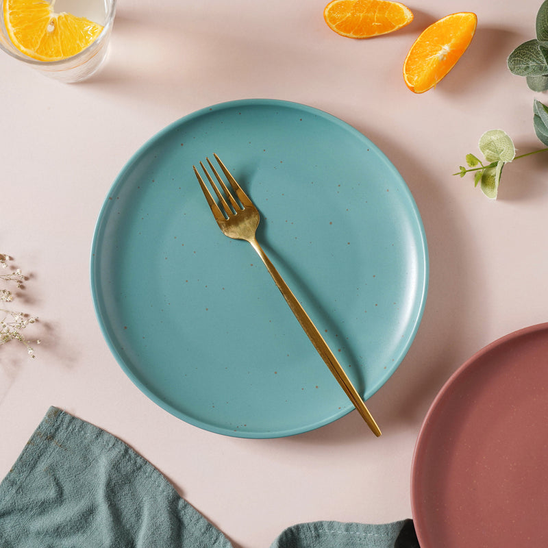 Breathtaking Turquoise Snack Plate 8 Inch - Serving plate, snack plate, dessert plate | Plates for dining & home decor