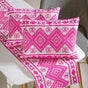 Decorative Cushion Cover And Runner Pink Set Of 3