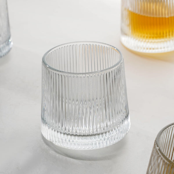 Rotating Fluted Glass Set Of 6 150ml
