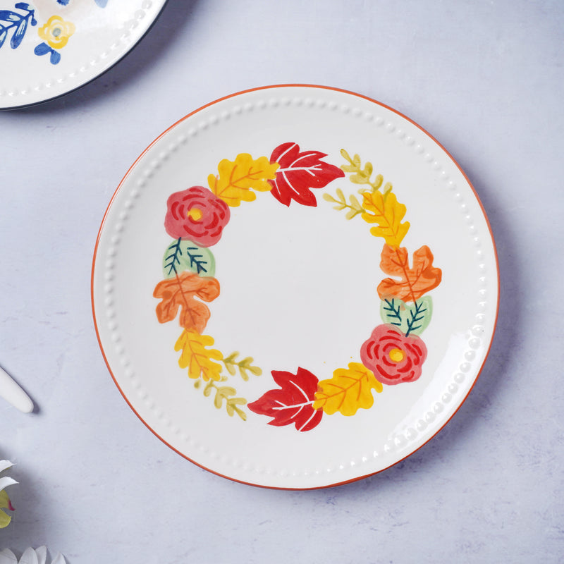 White Flower Plate - Serving plate, snack plate, dessert plate | Plates for dining & home decor