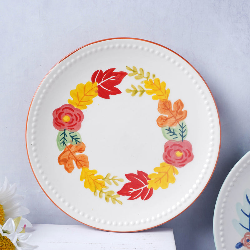 White Flower Plate - Serving plate, snack plate, dessert plate | Plates for dining & home decor