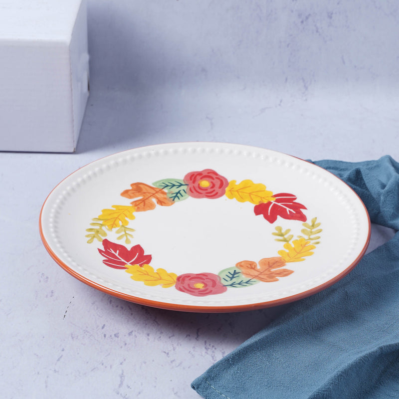 White Flower Plate - Serving plate, snack plate, dessert plate | Plates for dining & home decor