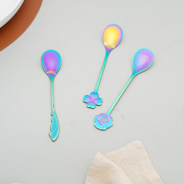 Quirky Steel Spoon Set of 3