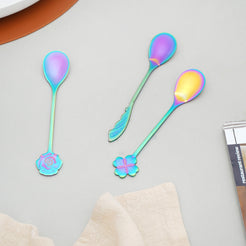 Quirky Steel Spoon Set of 3