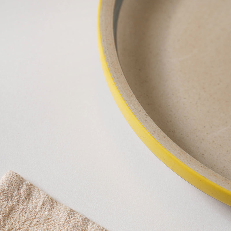 Soboku Yellow Snack Plate 8 Inch - Serving plate, snack plate, dessert plate | Plates for dining & home decor