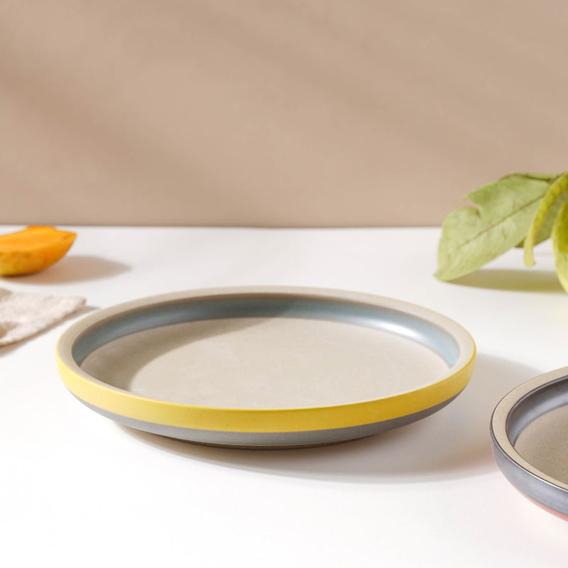 Soboku Yellow Snack Plate 8 Inch - Serving plate, snack plate, dessert plate | Plates for dining & home decor