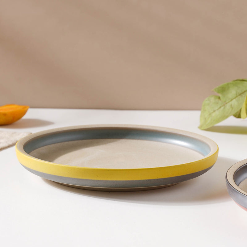 Soboku Yellow Snack Plate 8 Inch - Serving plate, snack plate, dessert plate | Plates for dining & home decor