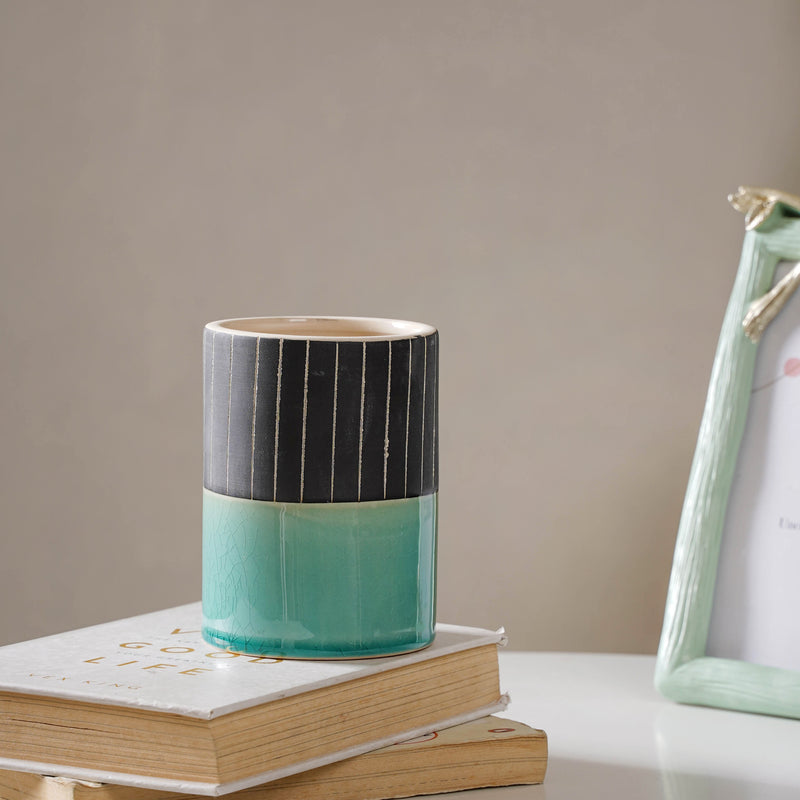 Blue Flower Pot - Flower vase for home decor, office and gifting | Home decoration items