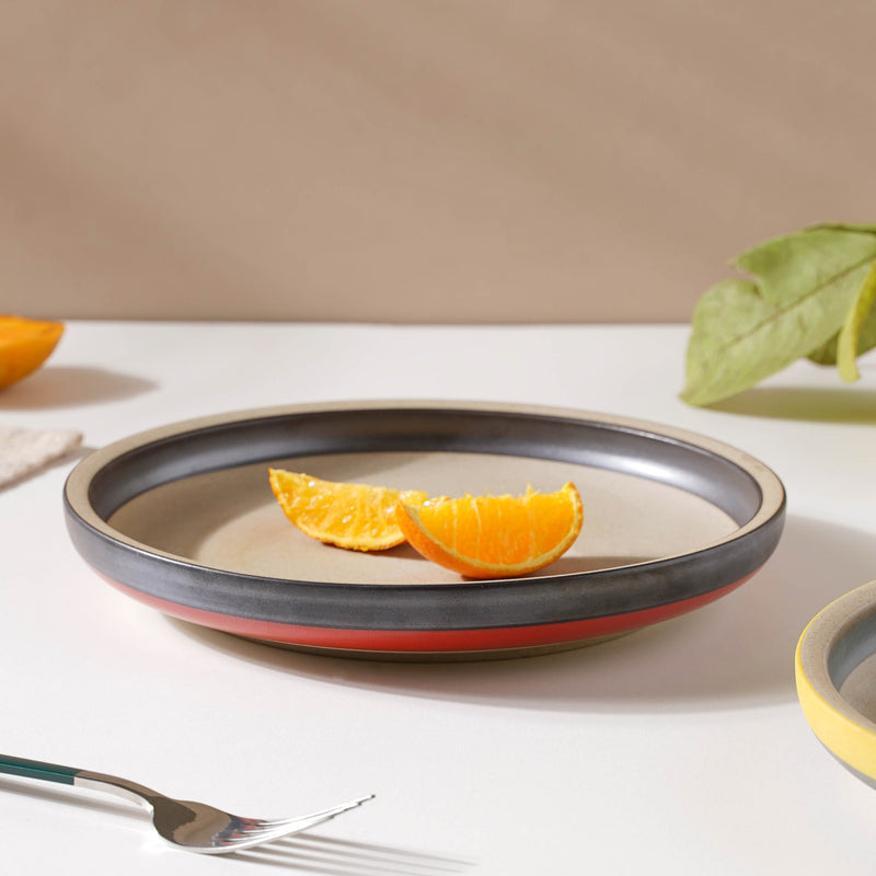 Soboku Red Snack Plate 8 Inch - Serving plate, snack plate, dessert plate | Plates for dining & home decor