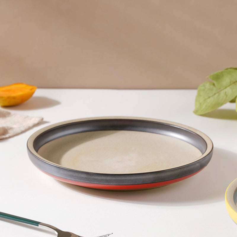 Soboku Red Snack Plate 8 Inch - Serving plate, snack plate, dessert plate | Plates for dining & home decor